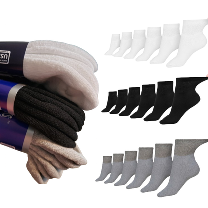 Women's Cotton Diabetic Ankle Socks (6 Pair)