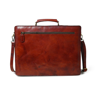Tuscany Italian Leather Briefcase, Tan