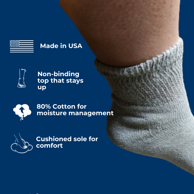 Women's Cotton Diabetic Ankle Socks (6 Pair)