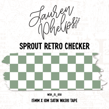 Sprout Retro Checker 15mm washi