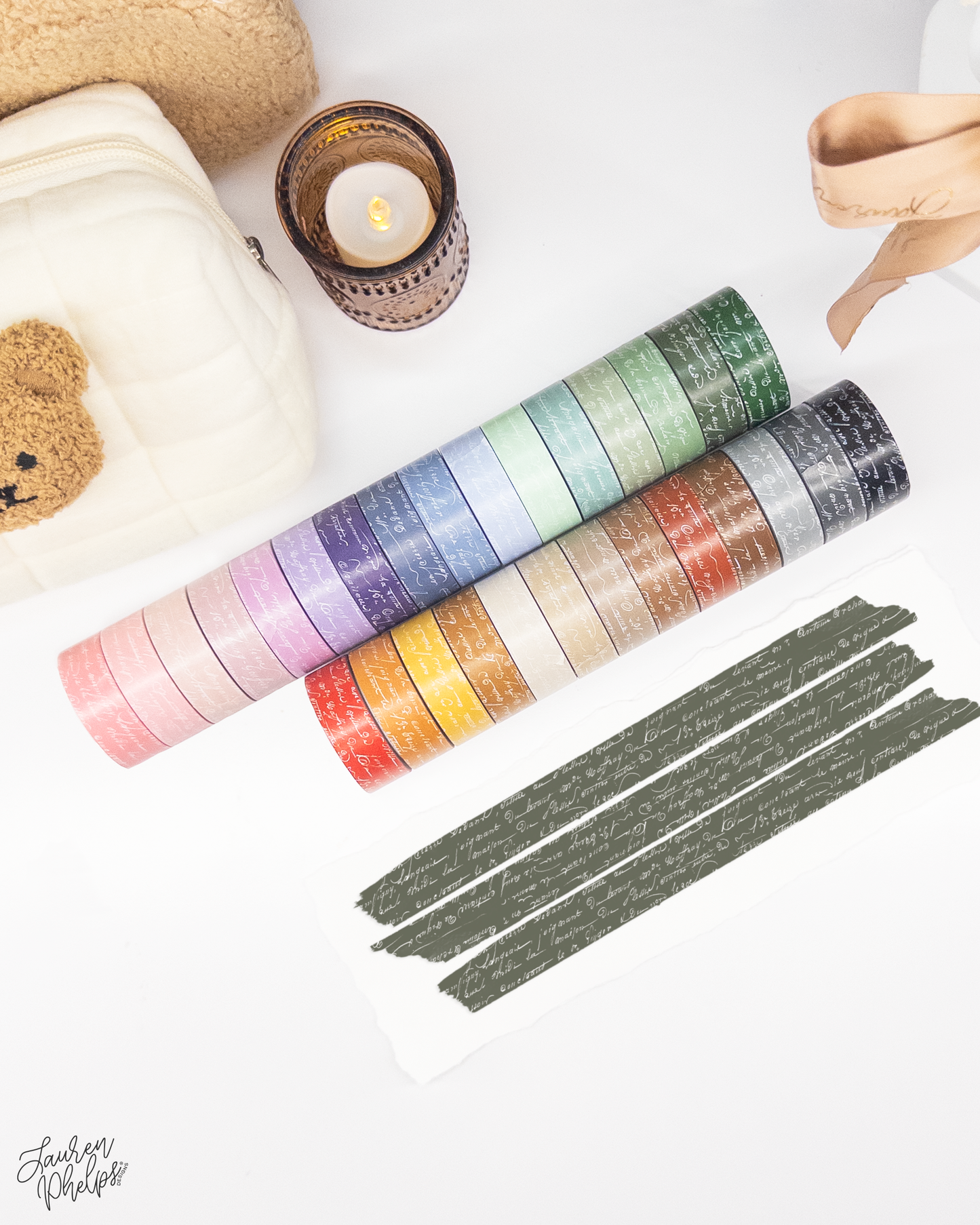 Sprout French Text 15mm washi