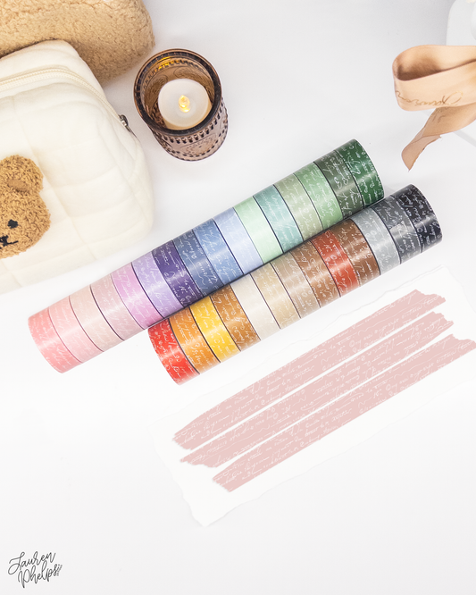Ballet French Text 15mm washi