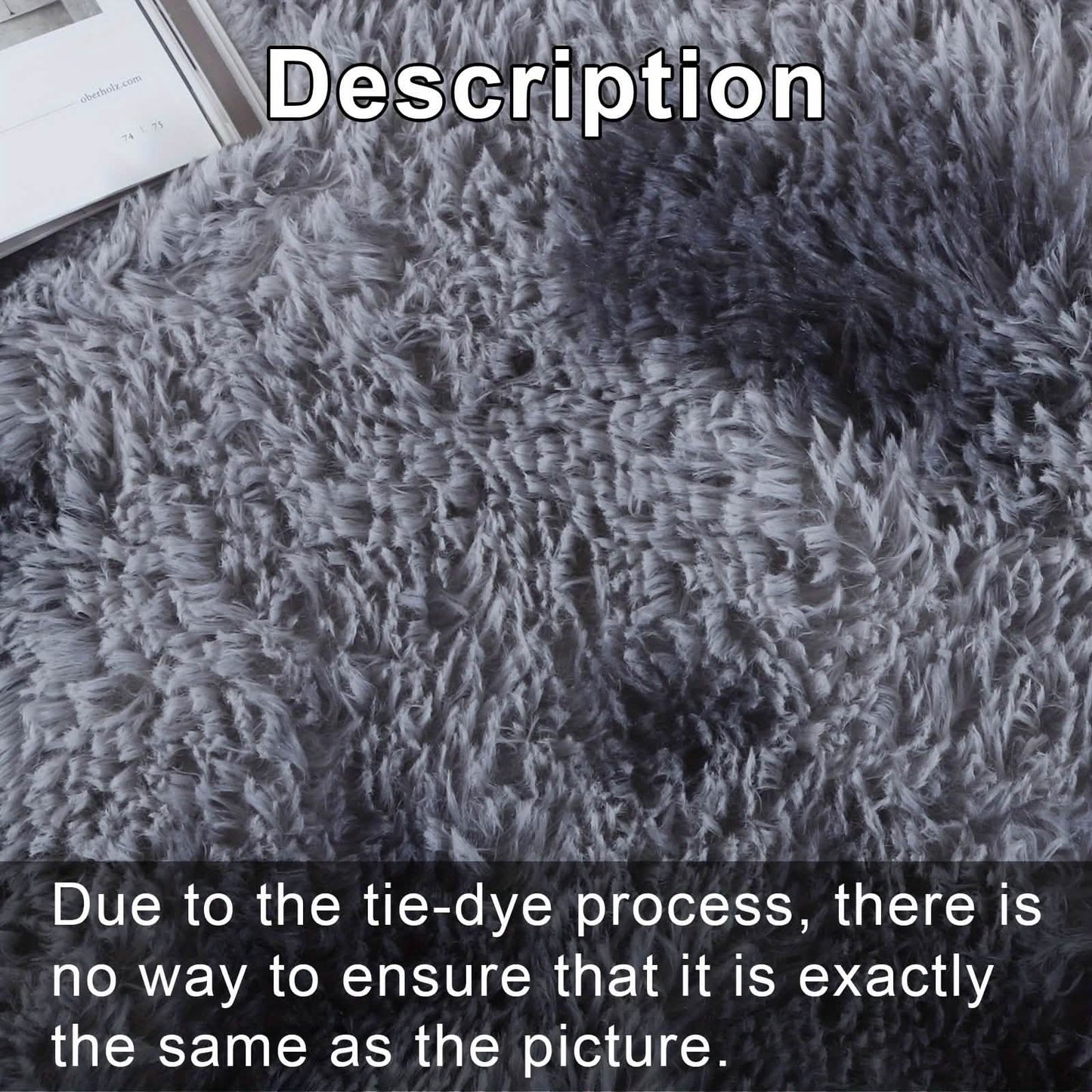 Light Gray Shaggy Area Rug – Soft Plush Indoor Carpet