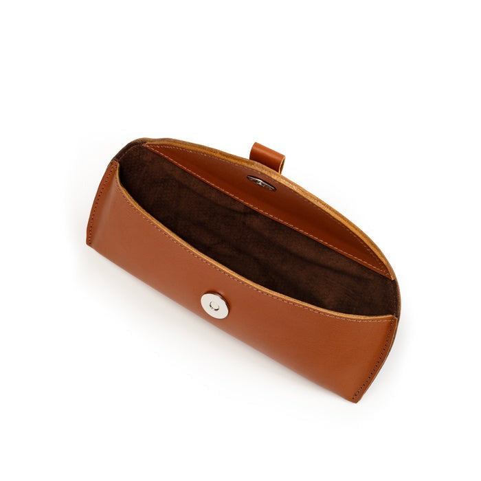Tan Leather Sunglasses Case
