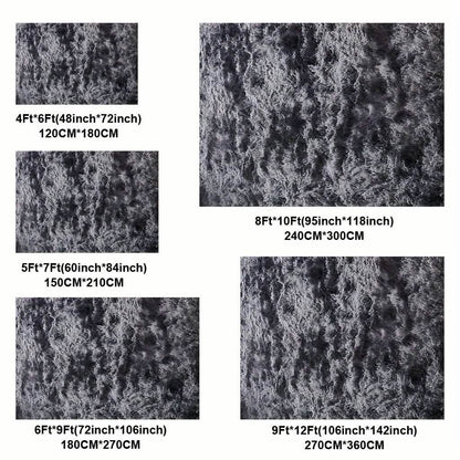 Light Gray Shaggy Area Rug – Soft Plush Indoor Carpet